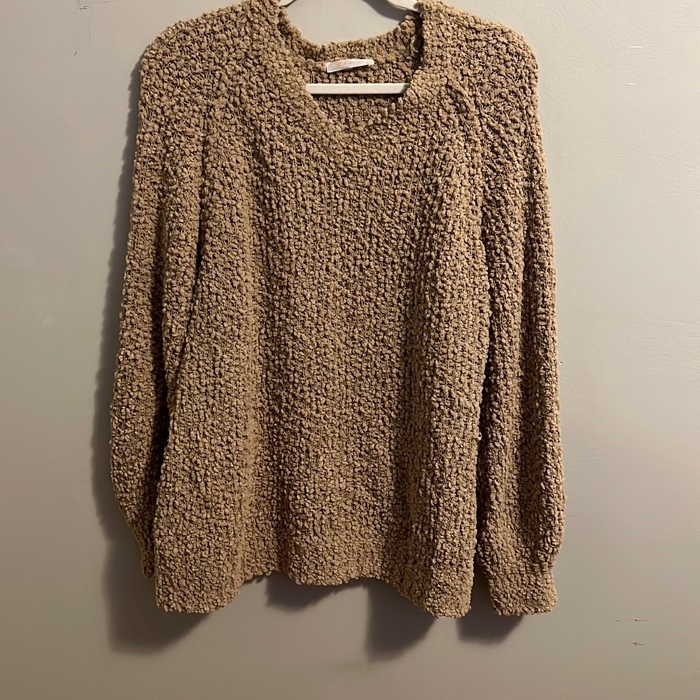 Chenille tan sweater